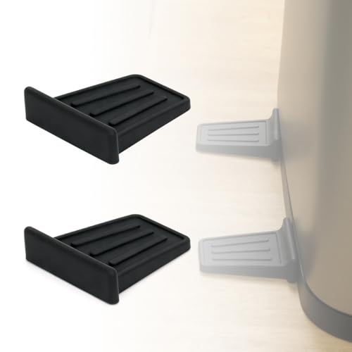 Image of LANMU Upgraded Wall Protector Behind Trash Can for Heavy Duty Trash Can, 2 Pcs Silicon Garbage Can Bumper, Wall Spacer Garbage Bin for Round & Square Waste Baskets, Stop Moving Backward