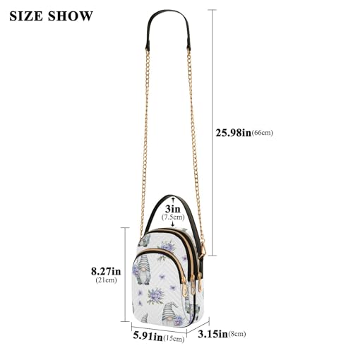 Cartera floral blanca para mujer con correa de hombro miniatura 4