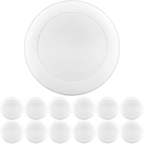 OOOLED 15W 7.5'' Dimmable LED Disk Light,Flush Mount Ceiling Fixture,LED Ceiling Light,LED Downlight (120W Replacement), Daylight, Installs into Junction Box Or Recessed Can, 1100Lm 5000K12PK Cover