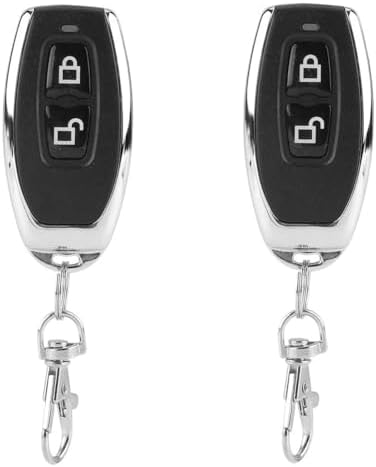 ROBOWAY 433MHz Remote Lock-Unlock Model Relay 433Mhz RF Learning Remote Control Switch Transmitter Two Buttons RF Wireless Learning Code Remote Control Transmitter (RW-RF019, 2 Remote)