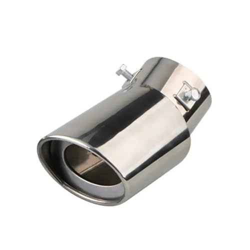 Tubo de escape de acero inoxidable universal para coche con rejilla azul y silenciador