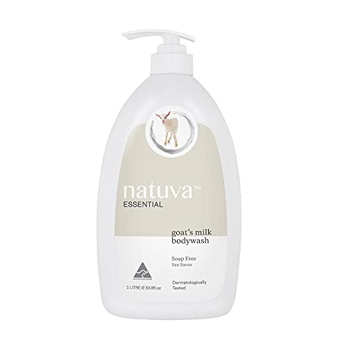 Natuva Essential Goat s Milk Bodywash - 1Litre - Soap Free - Suitable For Dry and Sensitive Skin -