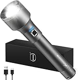 MIAOKE Lampes flash LED haute luminosité rechargeables   250 000 lumens   Super lumineuses   Avec 3 modes d'éclairage   Flash portable pour le camping, les urgences
