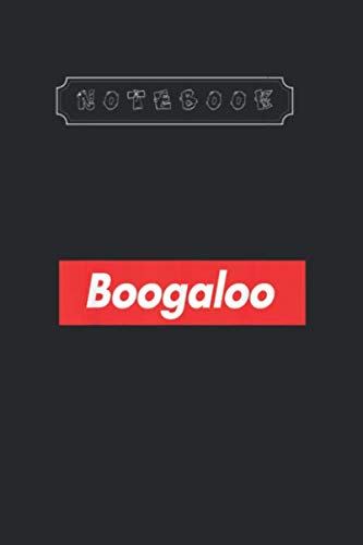 Notebook: Boogaloo Parody Red Box Logo Meme Funny Journal Ruled College Lined Notebook or Composition with Size 6inch x 9inch for Writing and Taking Note