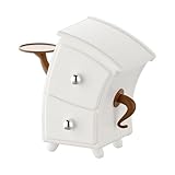 Design efficiente dei cassetti: dotato di cassetti a doppio strato, l'organizer per gioielli con cassetto funge da efficiente soluzione di archiviazione per il disordine, aiutando gli utenti a organizzare piccoli oggetti in modo mantenendo una configurazione pulita e funzionale su scrivanie o scaffali, garantendo un rapido accesso agli utilizzati di frequente
