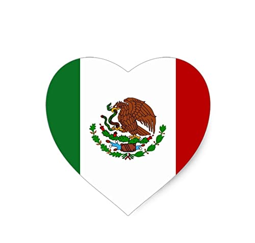 Image of Set of 5 Mexico National Flag Themed Sticker Decal of Mexican Flag, Country Map, Pop Socket shape, Heart shape and one with USA Flag for Car, Phone, pop sockets, Laptop, Mug, Bottle, Textbooks