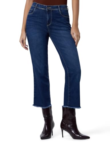Image of KRAUS JEANS Women's Flared Fit Mid-Rise Crop Length Jeans (WFA-1257)