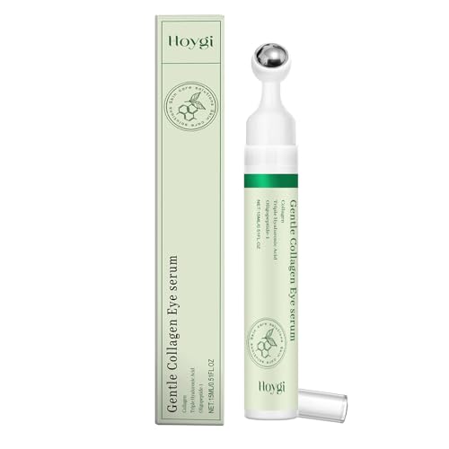 Colágeno Suero para Ojos 15ml, Serum Ojos, Roll-On Eye Serum, Serum Contorno Ojos, Collagen Eye Cream, Contorno de Ojos Roll On, Cuidado de Ojos para Ojeras Arrugas y Lineas Finas