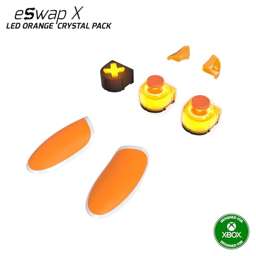 ESWAP X LED ORANGE CRYSTAL PACK, Pack of 7 Backlit Orange Modules, NXG Mini-Sticks, Hot-Swap Feature, Compatible with ESWAP X PRO CONTROLLER, Xbox Series X,S and PC - Controller - Immagine 1