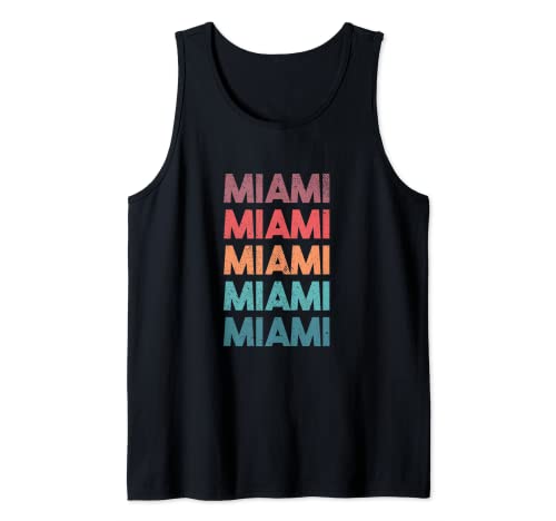 Miami Florida Vintage Style Retro Color Canotta