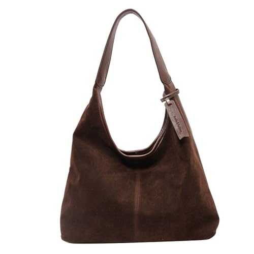 Bolso de ante, bolso tote de ante, bolso de hombro de ante, estética de otoño para el trabajo Bolso Mochilas Mujer