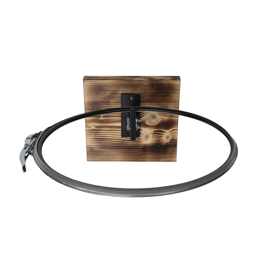 QLS U2 Support mural pour sac poubelle en bois avec poignée en bois 60 l 240 l