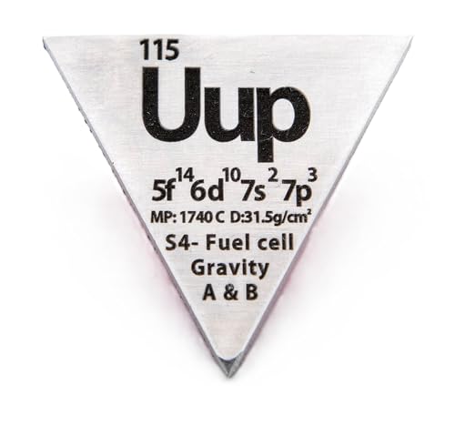 UFO S4 Element 115 Fuel Cell Replica, 2-inch Triangular Aluminum, Area 51 Collectible