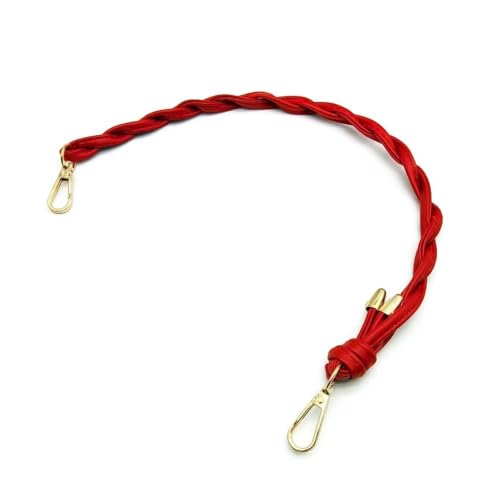 Correas de cuero PU para bolso con diseño trenzado y mosquetones dorados, pack de 2 unidades