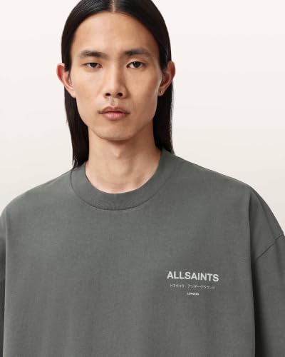 Image of AllSaints Men's Underground Oversized Short Sleeve Crew Neck Shirt