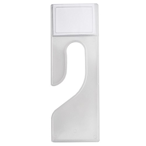 NAHANCO 75 “E” Deluxe Clear Clothing Size Divider, Large, King Size (Bulk Pack of 200)