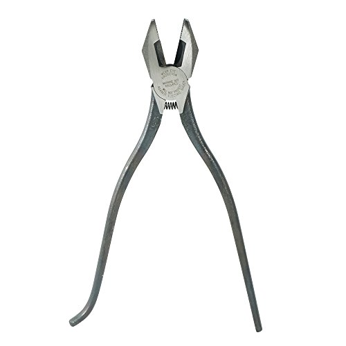 Klein Tools 201-7CST Rebar Work Pliers with Spring-Loaded Action, Induction Hardened Knives and Handle Tempering