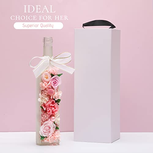 Anlunob Wine Bottle Pink Preserved Flowers For Party Wedding Home Office Decor，Christmas Birthday Gifts For Women Mom #TOP4