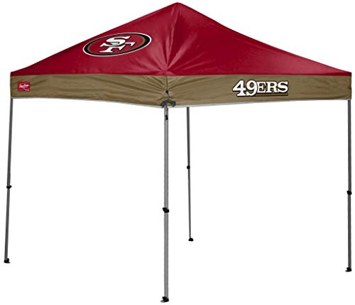 Rawlings NFL Instant Pop-Up Canopy Tent with Carrying Case, 9x9, San Francisco 49ers, Red