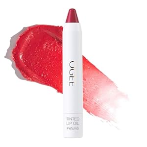 Ogee Tinted Sculpted Lip Oil – Lip Stain Made with 100% Organic Coconut Oil, Jojoba Oil, and Vitamin E – Best as Lip Balm, Lip Color or Lip Treatment – PETUNIA (Sheer Blush)