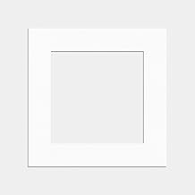 Alison Kingsgate 40X40CM White Picture Mounts for 35X35CM Aperture – Precision Cut Cardboard Photo Mounts – Ideal for Posters, Prints & Certificates – Multiple Sizes & Colours Available