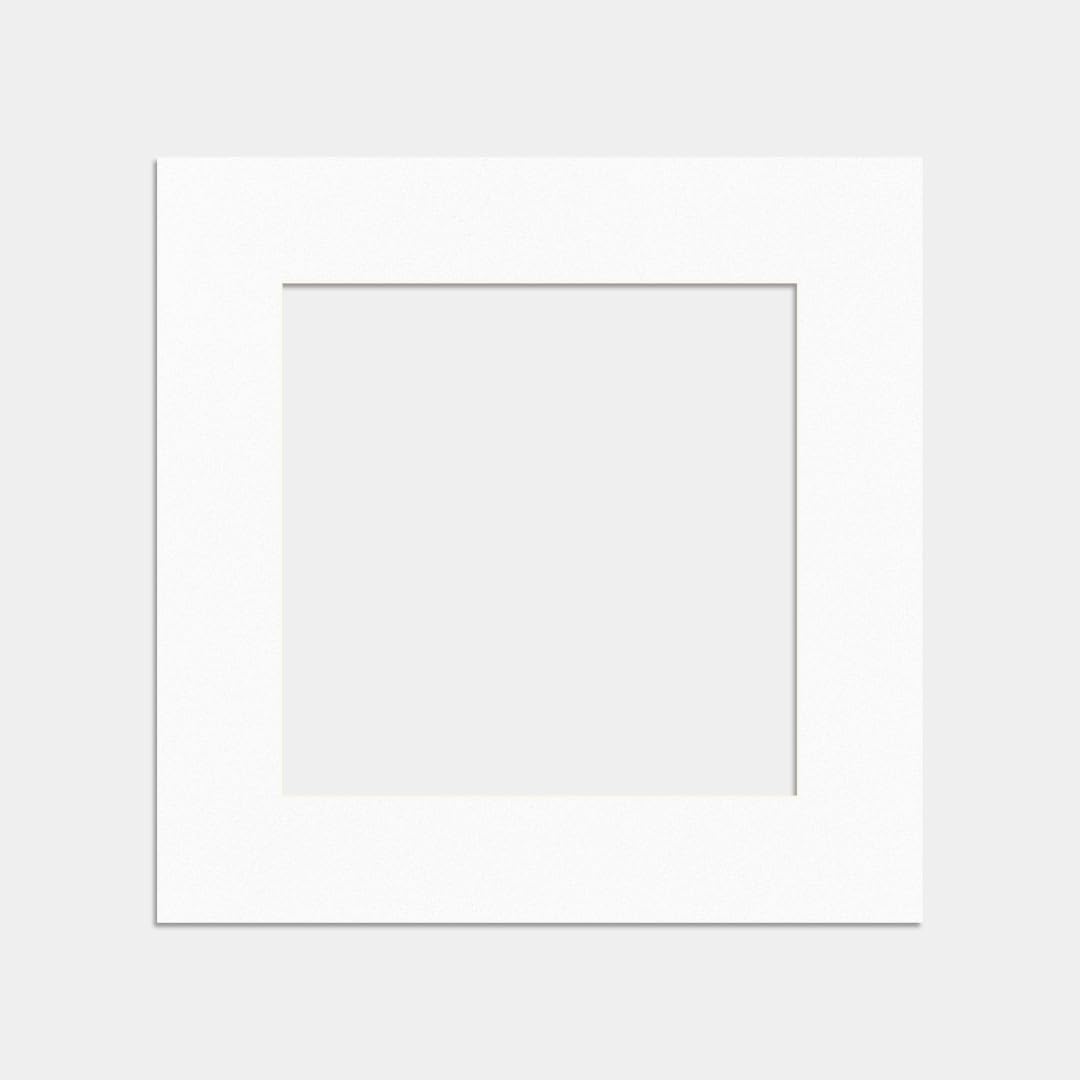 Alison Kingsgate White Picture Mounts for Aperture – Precision Cut Cardboard Photo Mounts – Ideal for Posters, Prints & Certificates (White, 60X60CM (55X55CM)) — image 1