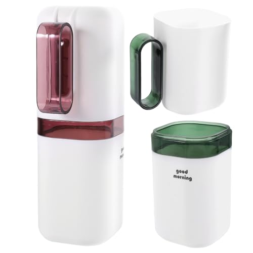 WOFASHPURET 2Pcs Portable Travel Toothbrush Cup Holder Functional Bathroom Toothbrush Organizer for Travel Supplies Easy to Store Toothpaste Manual Toothbrush for Camping