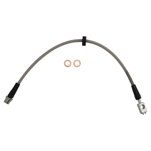 Image of TRQ Front Performance Brake Hose Set Compatible with 1998-2010 Volkswagen Beetle 1999-2006 Golf 1999-2005 Jetta