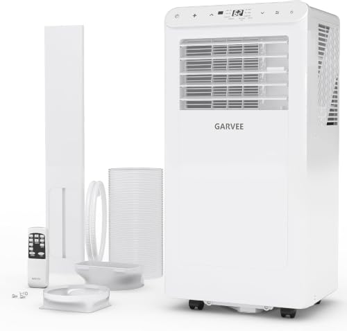 Image of Garvee 8000 BTU Portable Air Conditioners,Up to 350 Sq.Ft. Remote Control 48dB Portable AC Unit, Dehumidifier, Fan, Sleep, 24H Timer&Installation Kit, DOE Certified, Ceer 6.2,White+White Panel