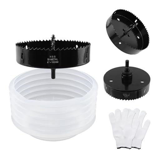 Tsnamay 6�C���`/152mm �z�[���\�[ ���ߍ��ݎ����C�g�p �o�C���^���z�[���J�b�^�[ ���^�A�[�o�[&A2�A�[�o�[�A�_�X�g�{�E���L���b�`���[�A���݂̂����� LED���ߍ��ݎ��Ɩ��p �ؐ�����������PVC��