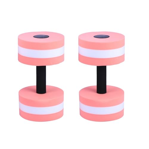 Mancuernas de agua de EVA rosa para aquagym y fitness acuático