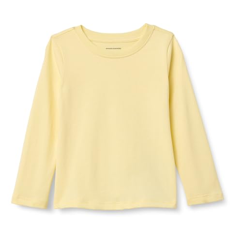 Amazon Essentials Camisetas Manga Larga Niña, Amarillo Pastel, 10 años