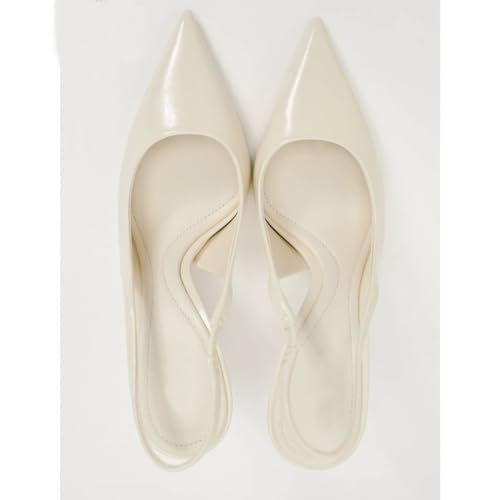 MRKEWUNEY Fashion Bow Slingback Pumps Shoes for Women Slip On Pointed Toe Pumps4