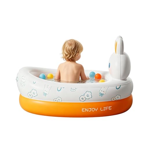 Cute Patterns for Endless Play: This small kids pool is designed with charming dinosaur and rabbit motifs, creating an engaging experience for young children while offering a thoughtful daily companion for outdoor playtime, ensuring joy and entertainment every day in family-friendly environments