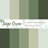 The Package Includes: 50 sheets card stock paper in 5 different colors, each type for 10 sheets, quite suitable for DIY crafts Multiple Colors: Our card stock paper adopts solid color design, completely designed in 5 sage green theme colors, fresh an...