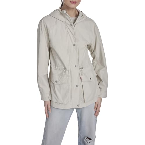 Image of Levi's Women's Cinch-Waist Hooded Rain Anorak