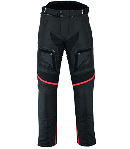 LOVO Pantalon de moto unisexe – Pantalon de moto unisexe – Pantalon de moto unisexe en tissu résistant et confortable – Sécurité et style pour usage quotidien et route