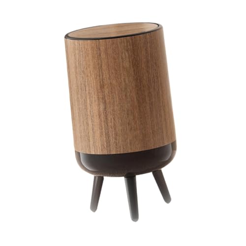 KiBcsLic 家庭用スペースに最適な脚付き丸型ゴミ箱(15L), 蓋付き