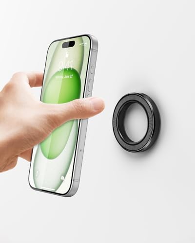 A2C Magnetic Wall Mount for MagSafe Stick-on Phone Wall Mount for Kitchen Office Bathroom Mirror Bedroom Shower Phone Holder Waterproof Compatible with iPhone 12-17 Series & All Android Phones
