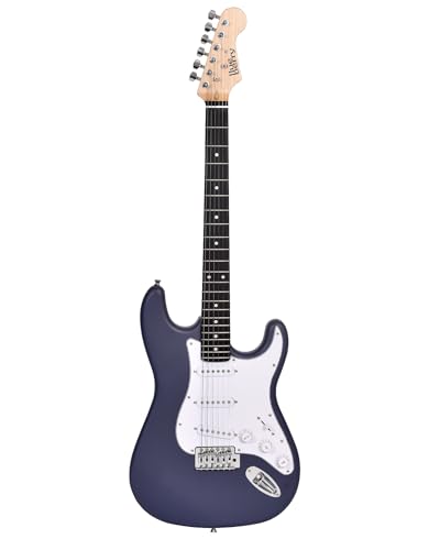 Image of Blueberry R-701-M Full Size Electric Guitar, Tech Rosewood Fretboard, Chrome-Plated Hardware, SSS Pickup, 6-String Right-Handed Beginner Kit with Bag, Strap, Strings & 2 Picks (GRAY, Value Pack)