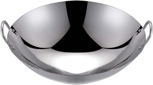 Wok de acero inoxidable tradicional redondo 50 cm