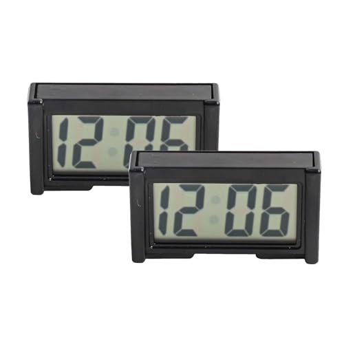 Opatiny Lot de 2 horloges numériques compactes pour tableau de bord de voiture avec configuration conviviale