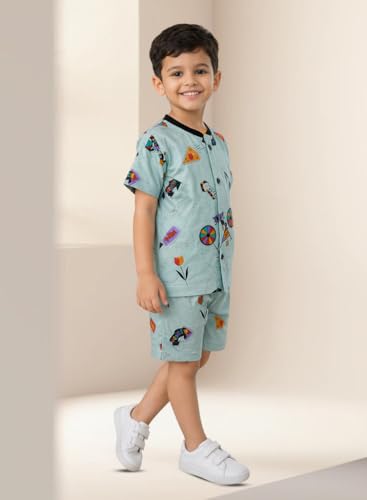 Image of 3BROS Baby Boys & Baby Girls Cotton Hosiery Clothing Set Half Sleeves T-shirt with Matching Pants (DB20HS6027 Parent)