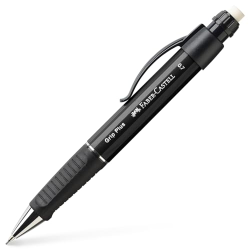 Faber-Castell Grip Plus Mechanical Pencil + 12 x 0.7mm HB Refill Leads + Eraser Refills in Envelope Packaging - Black Barrel - Image 2