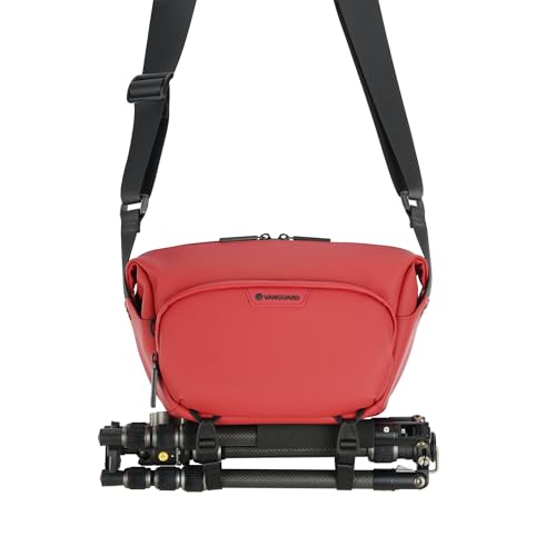 Image of Vanguard VEO Lite S4L Camera & Everyday Shoulder Bag (Red) - Fits Mirrorless Camera + 1-2 Lenses, 8.3 inch Tablet Sleeve, Removable Dividers, Easy-Clean Water-Resistant Design