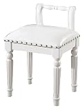 JIOWEUOE Ankleidehocker, Ankleidestuhl, Klavierhocker, Holz-Ankleidehocker, einfache Rückenlehne, Schlafzimmer-Make-up-Hocker, Ankleidezimmerhocker, Weiß-3, Weiß-3