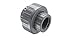 Spears 899-040 PVC Schedule 80 Unions, Socket and FIPT with EPDM O-ring, 4-Inch
