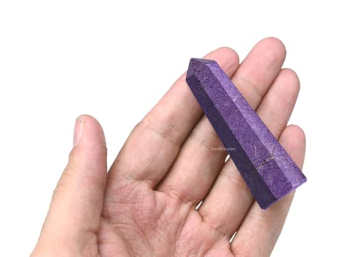 Image of Crystal Heaven Stichtite Crystal Tower Obelisk Point For Chakra, Healing And Balancing - Aaa Grade Original Certified Gemstone Agate For Reiki Meditation Yoga Spiritual (2-3 Inches)