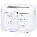 Clatronic FR 3771 Fritteuse, Geruchs- und Fettdunstfilter, Stufenlos regelbarer Thermostat mit Kontrollleuchte (130 °C–190 °C), Großer Frittierkorb, 1800 W, Cool Touch-Gehäuse, Weiß, 263963