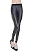 Everbellus Black Faux Leather Leggings For Women Stretch Leather Pants X-Large